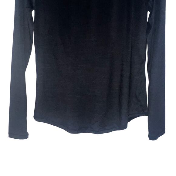 Danskin Long Sleeve Stretch Top Pullover Round Neck Shirt Black Small NWOT - Picture 6 of 7